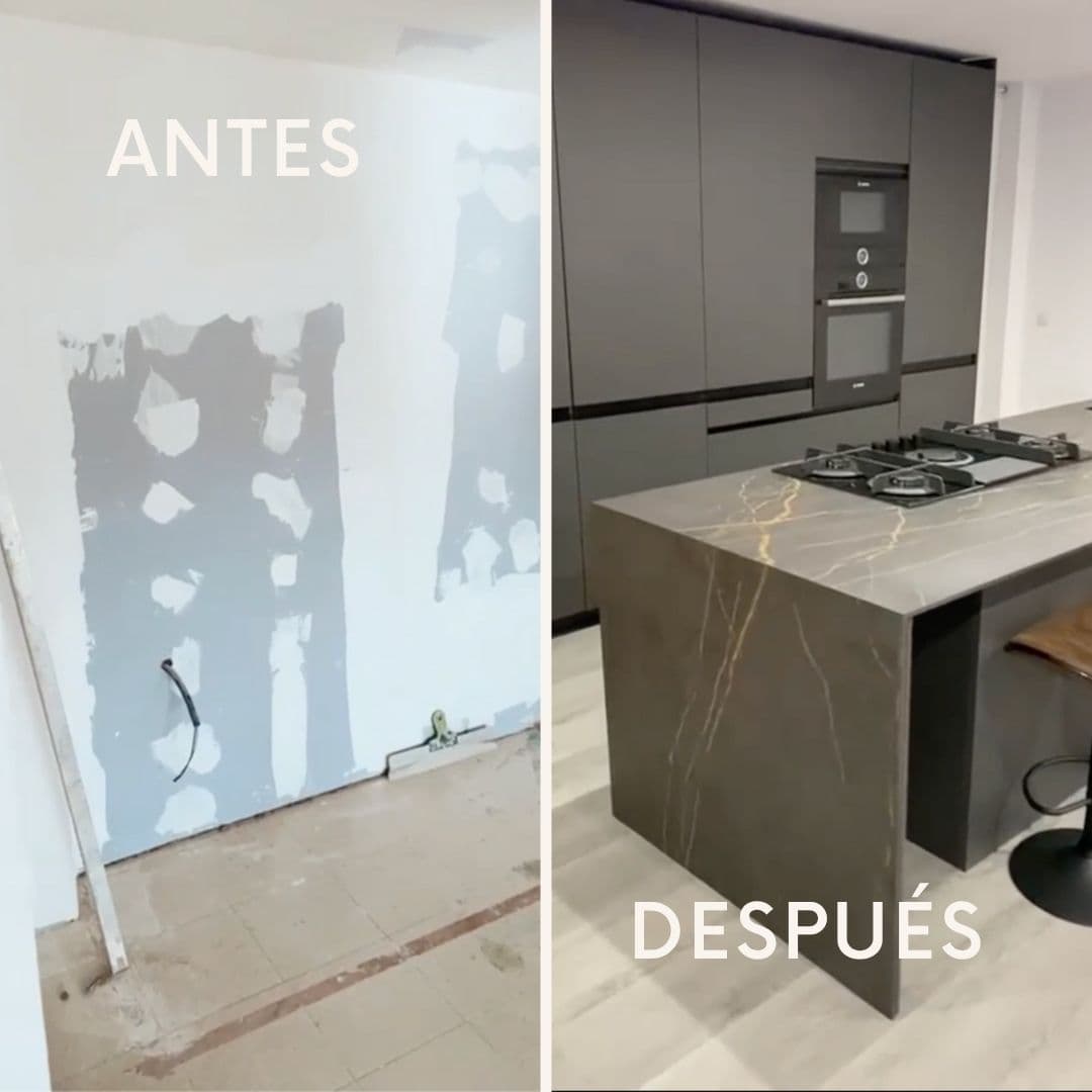 Reforma cocina moderna Playa San Juan Alicante - Cocina abierta con vistas al mar