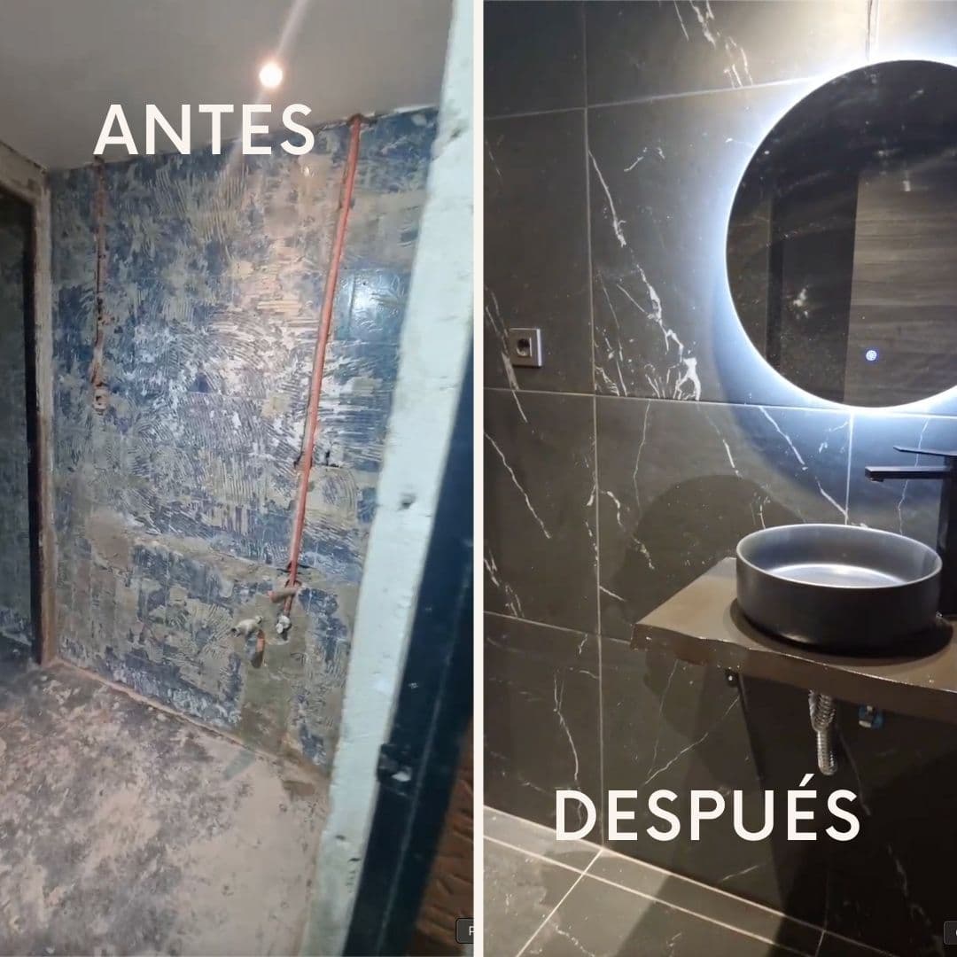Baño comercial Valencia - Lavabo sobre encimera diseño moderno