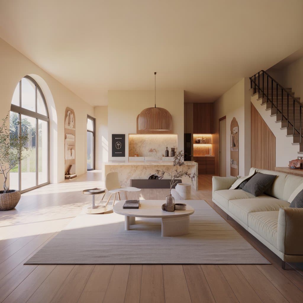 Interior de vivienda completamente reformada con diseño moderno